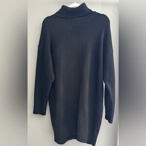 Silver Jeans Classic Black Turtleneck Sweater Dress